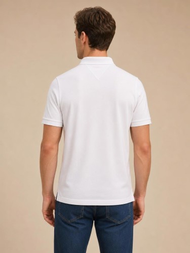 Koszulka POLO Męska Tommy Jeans Biała back