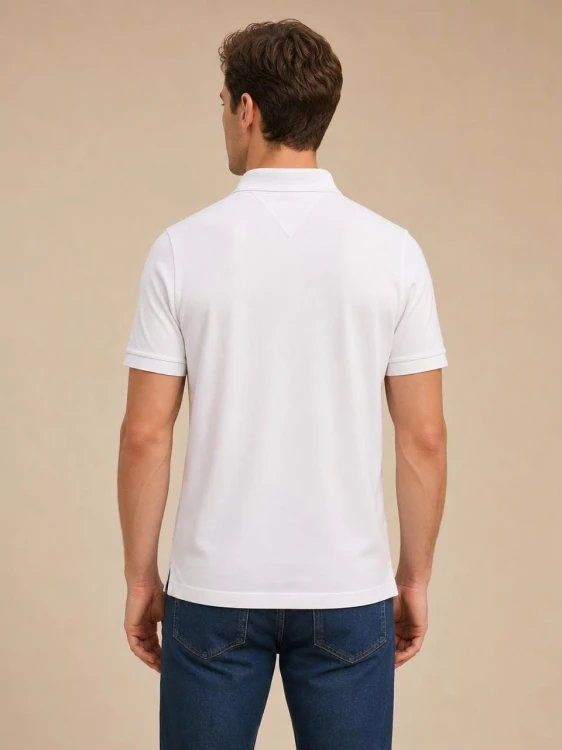Koszulka POLO Męska Tommy Jeans Biała back