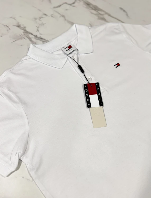 Koszulka POLO Męska Tommy Jeans Biała
