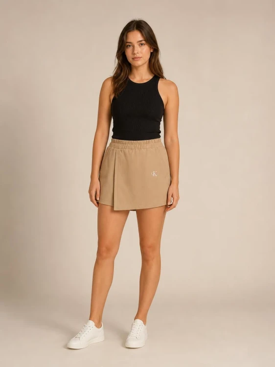 Spódnico spodenki Damskie Calvin Klein Brąz front