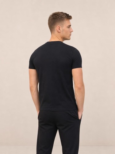 Koszulka Męska Calvin Klein Czarna Haft back